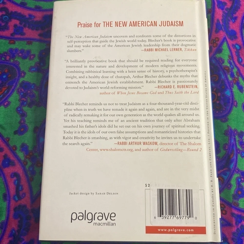 The New American Judaism Rabbi Arthur Blecher Hardcover 2007 Book